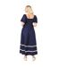 Robe mi-longue femme bleu marine Dorothy Perkins