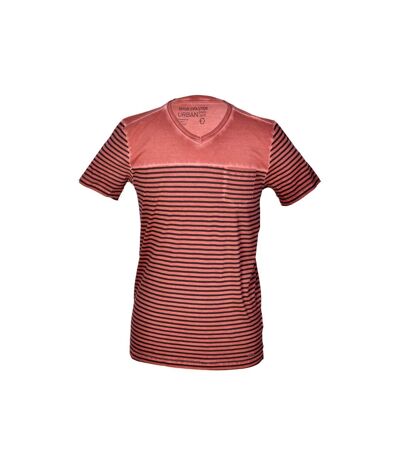 Tee shirt manches courtes homme de couleur rouge