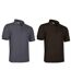 Lot 2 Polos manches courtes - Homme - PATROL - noir et gris