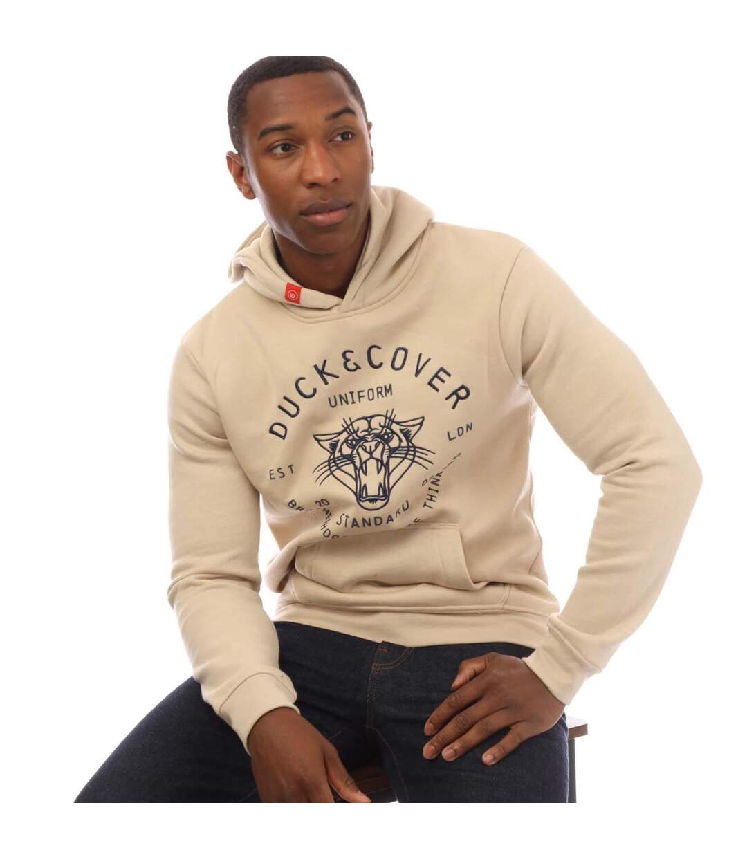 Sweat À Capuche Raylan Homme Beige Gris Duck And Cover-1