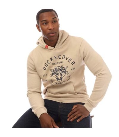 Sweat À Capuche Raylan Homme Beige Gris Duck And Cover