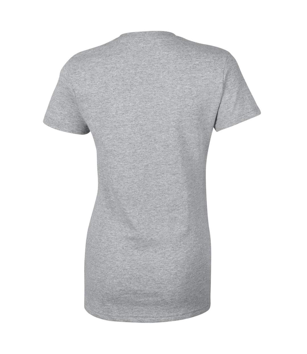 T-shirt Femme Gris Gildan-2