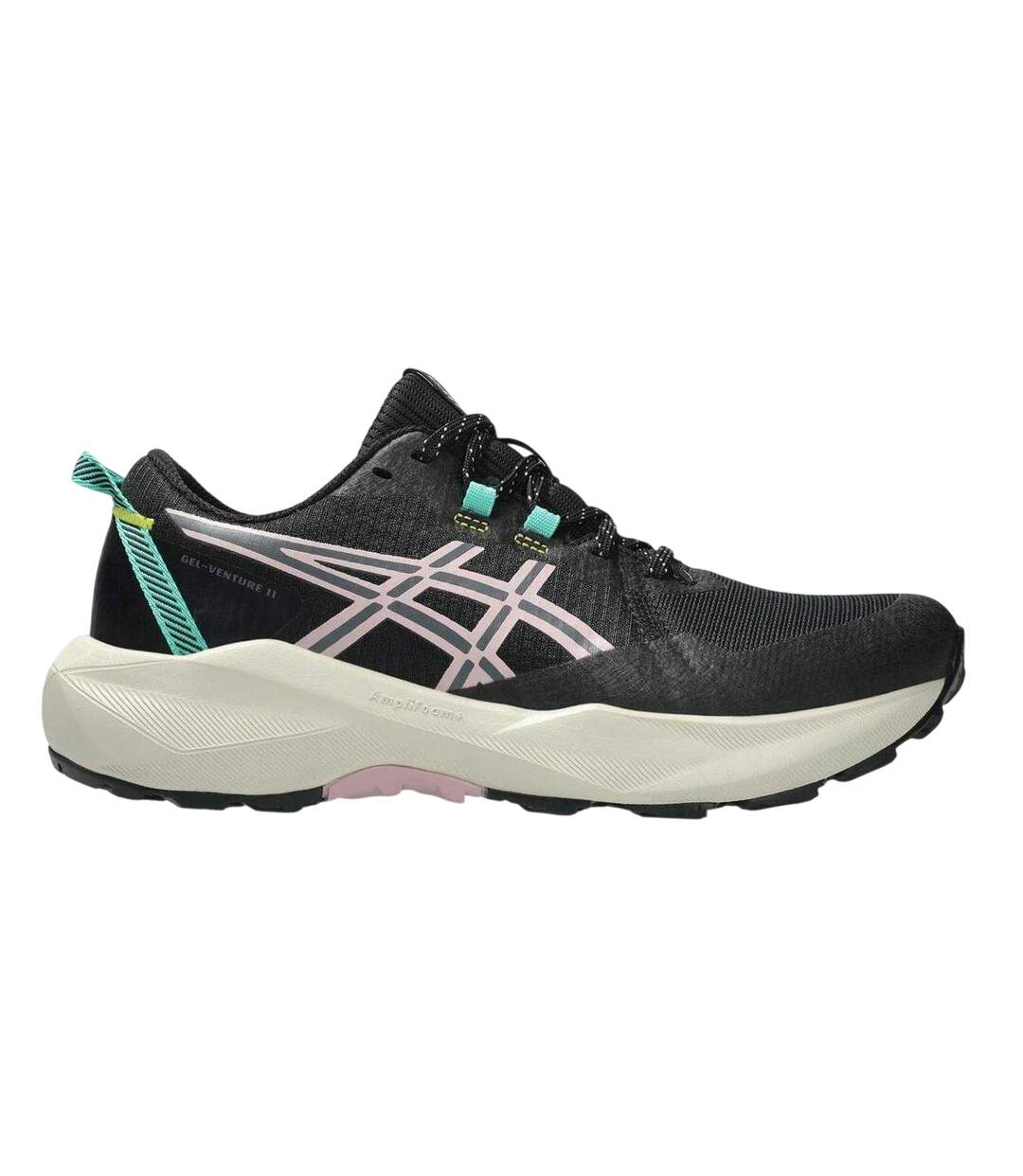 Baskets Course À Pied Gel Venture Femme Noir Rose Asics-1