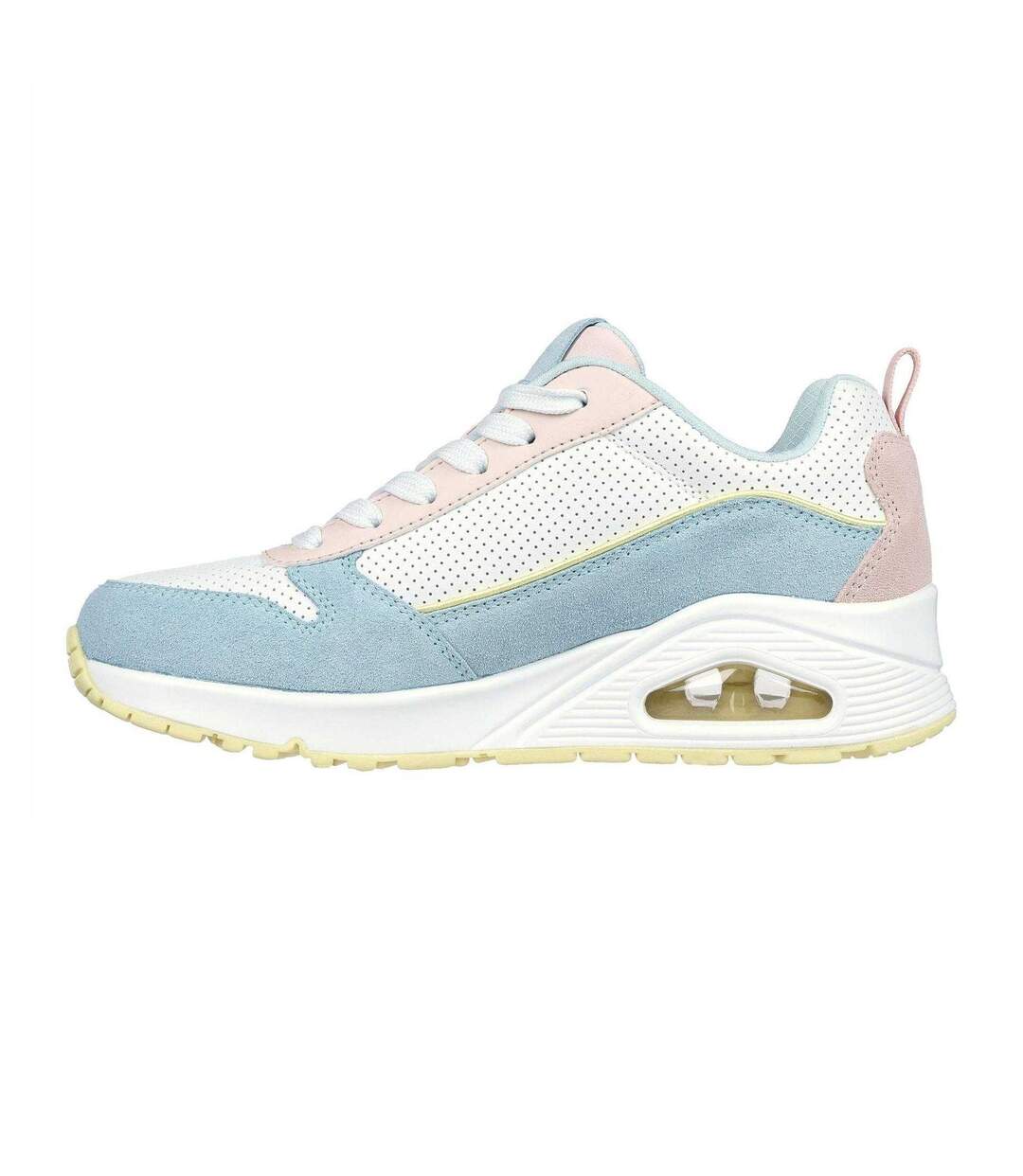 Baskets Uno Stand On Air Femme Bleu Clair Rose Skechers-2