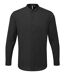 Chemise homme col grand-père - officier - PR258 - noir - manches longues-2