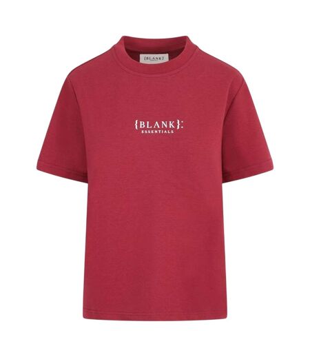 T-shirt Motif/style Logo Essentials Femme Bordeaux Blank Essentials