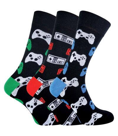 3 Pk Mens Retro Gaming Novelty Video Game Socks