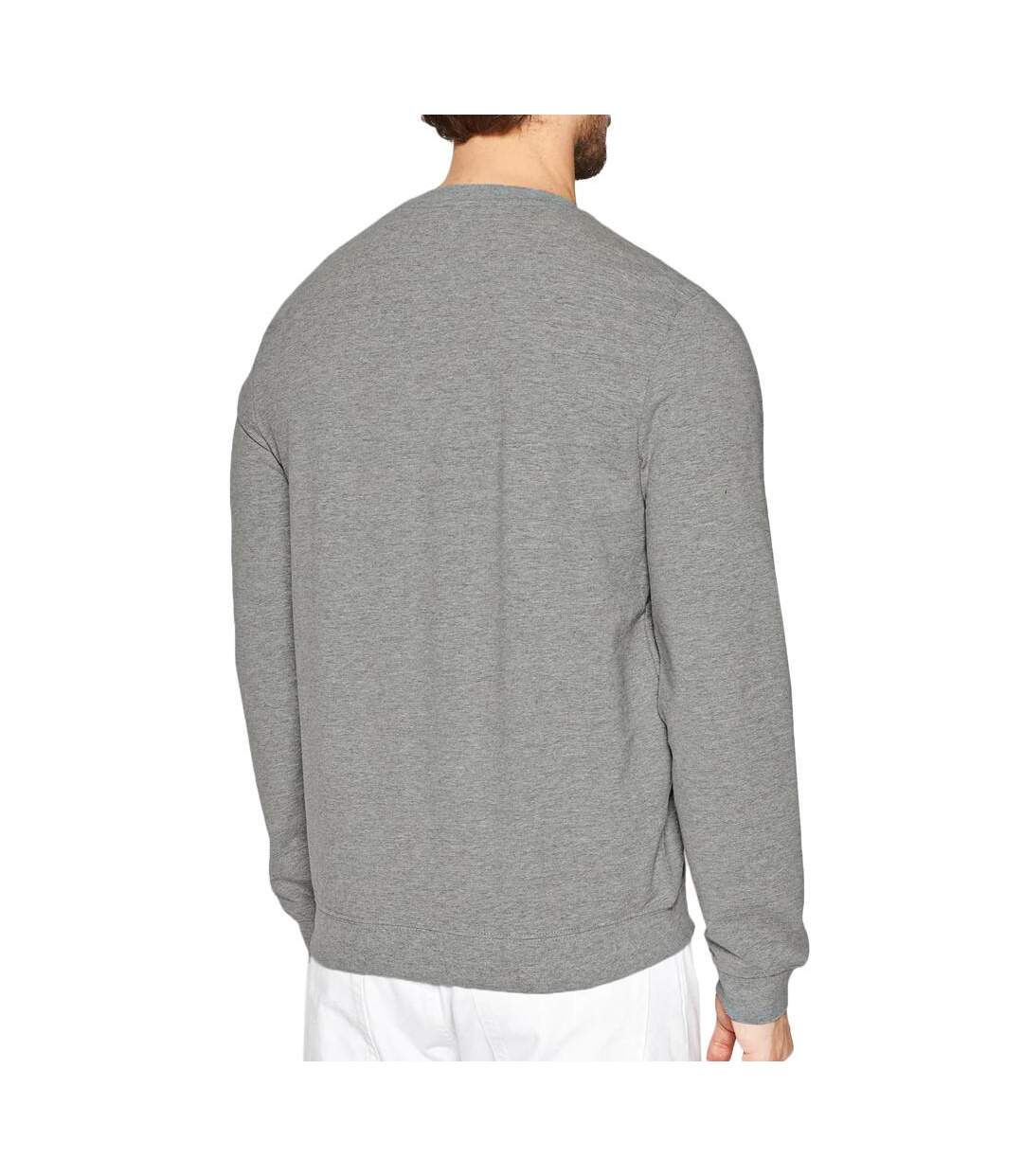 Sweat gris homme guess triangle logo-2