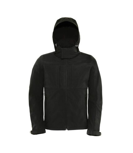 B&C Mens Hooded Soft Shell Jacket (Black) - UTRW9675