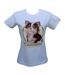 T-shirt femme manches courtes - chien Chihuahua 8122 - blanc