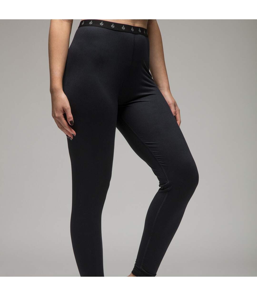 Ladies Fleece Lined Base Layer Thermal Long John Bottoms-5