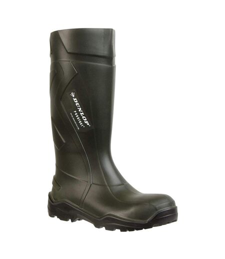 Adults unisex purofort plus full safety wellies green Dunlop