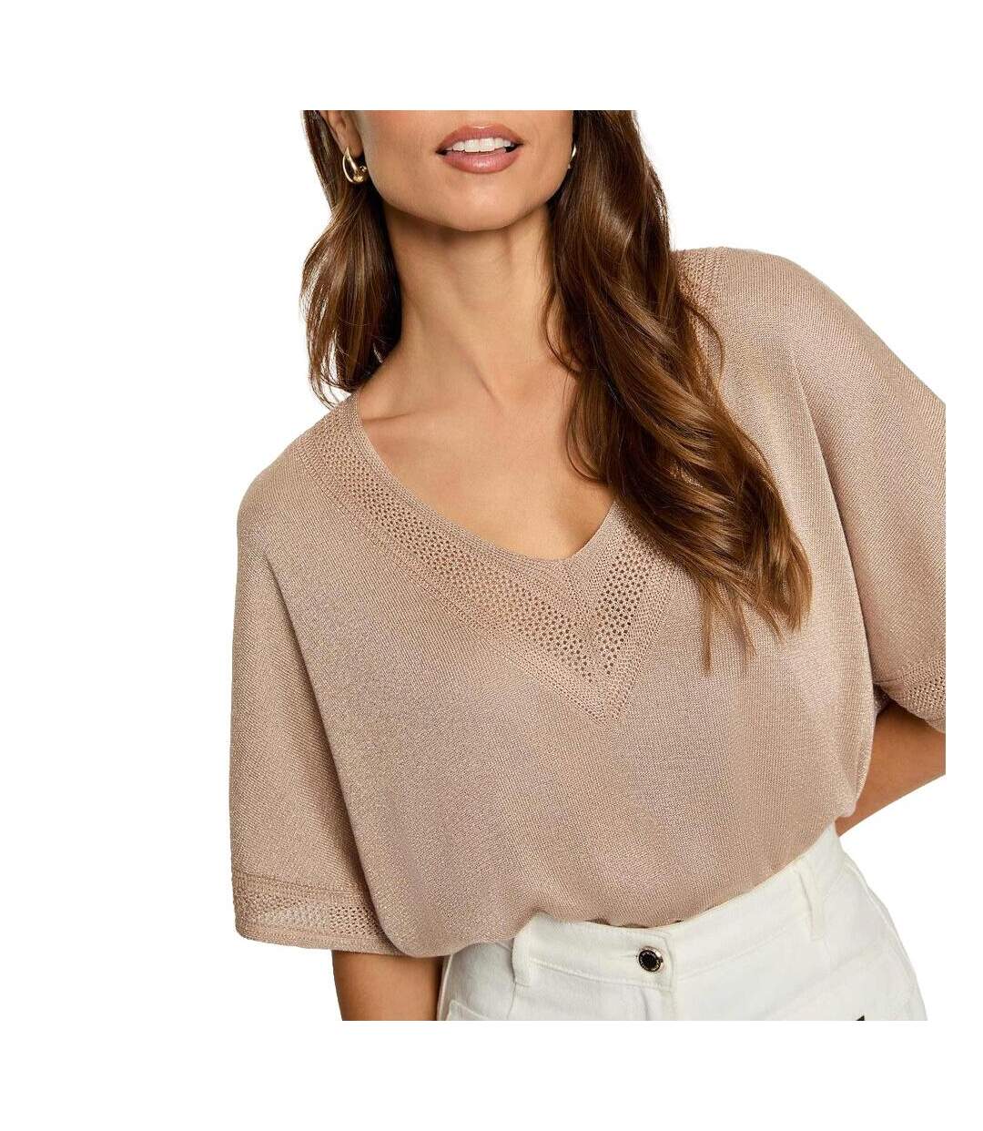 Pull taupe femme morgan mchris-1