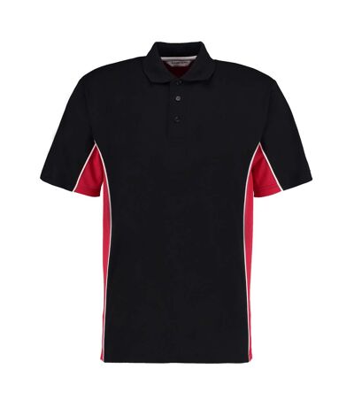 GAMEGEAR Mens Track Polycotton Pique Polo Shirt (Black/Red) - UTPC6427