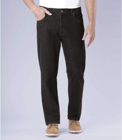 Schwarze Regular-Jeans Stretch Komfort