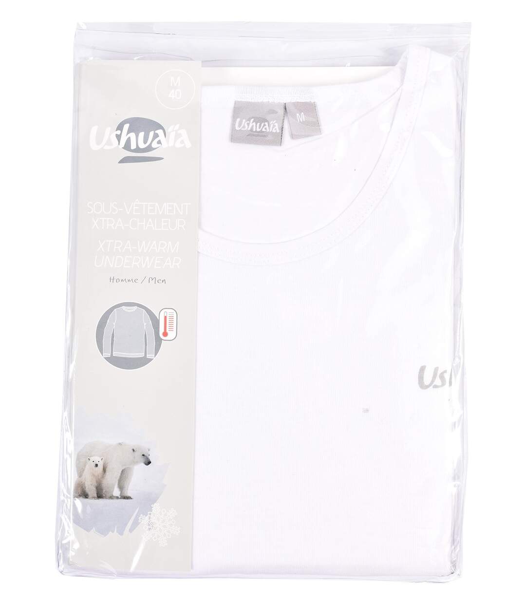 T Shirt Homme USHUAIA THERMO USHR108 BLANC-4