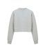 Womens/ladies Crop Sweatshirt Grey Miso-1