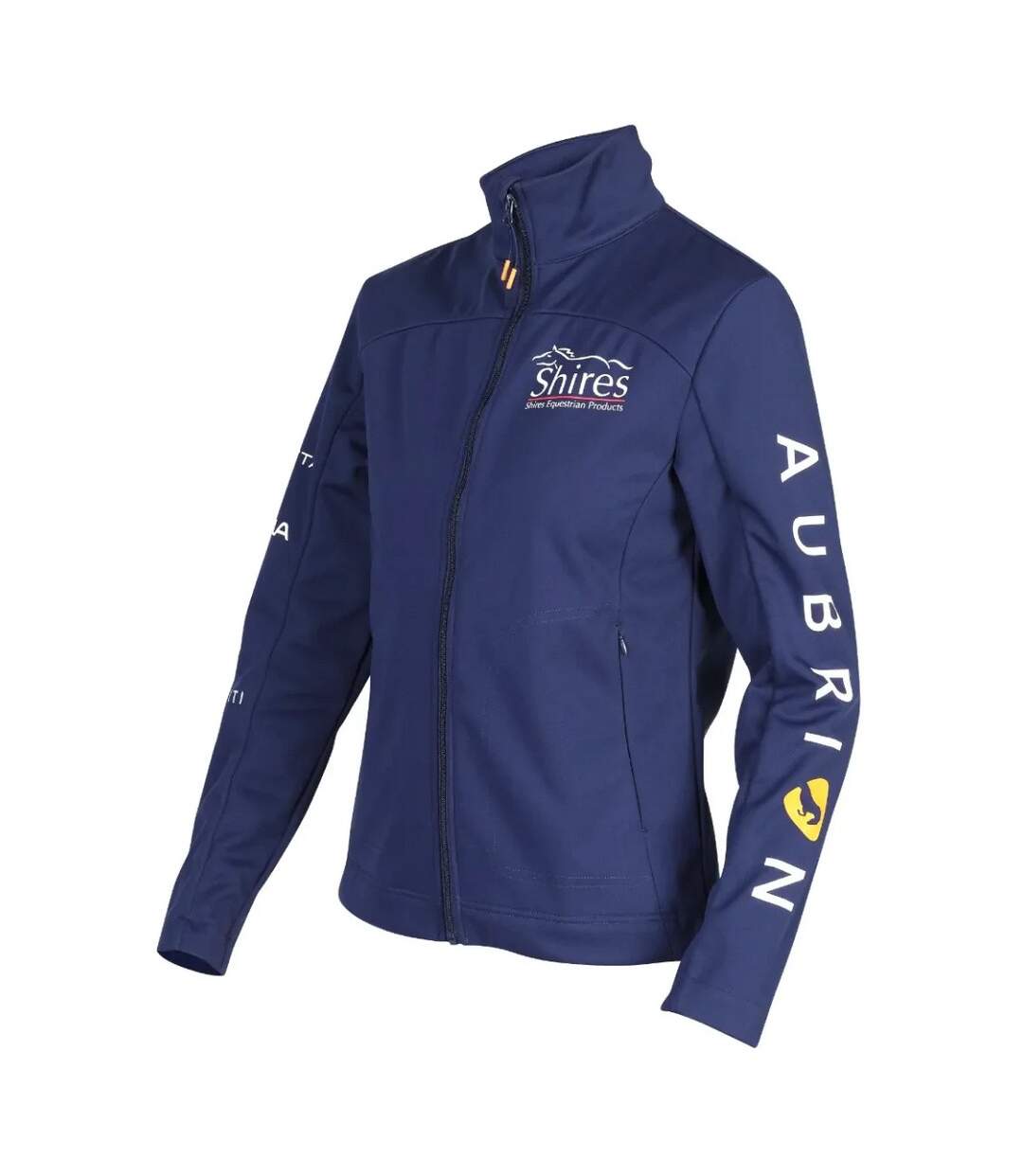 Unisex adult logo soft shell jacket navy Aubrion