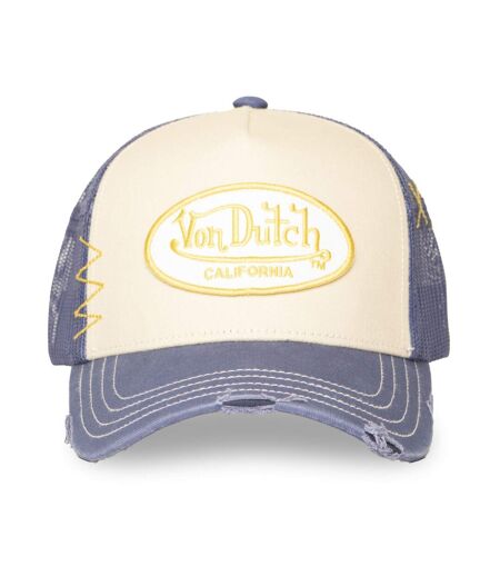 Casquette trucker avec filet effet usé et patch brodé Used Vondutch