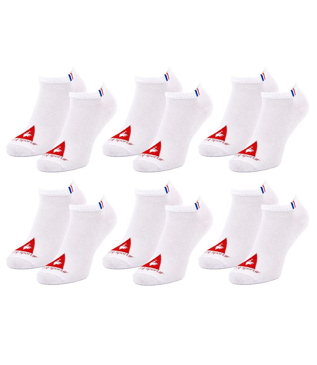Chaussettes SNEAKER LE COQ SPORTIF Pack de 6 9392 BLANC-2