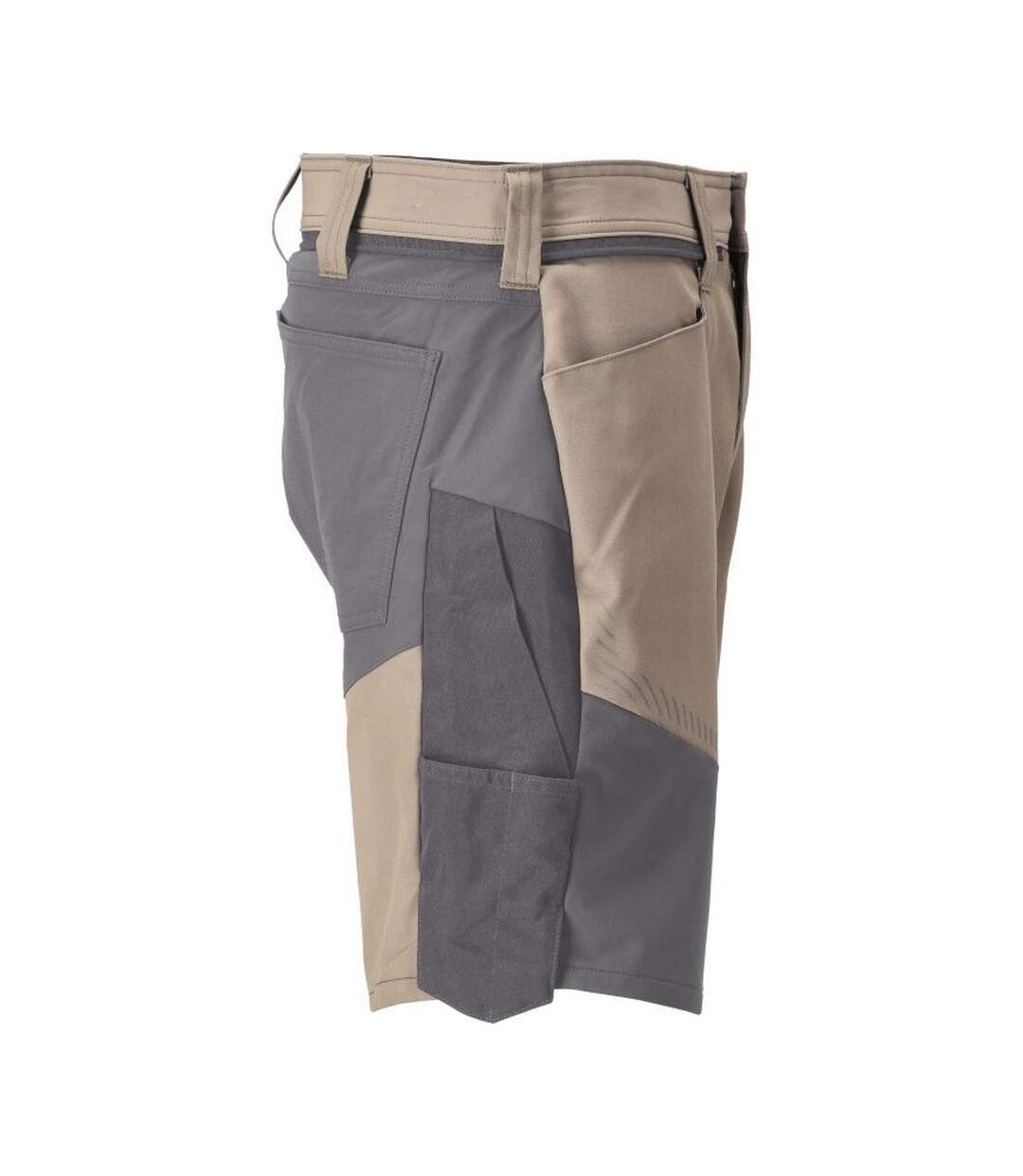 Mens Customised Work Shorts Dark Sand Stone Grey Mascot-4