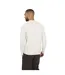 Mens Knitted Quarter Zip Long-sleeved Polo Shirt Off White Brave Soul-2