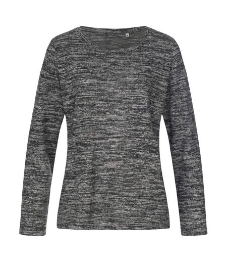T-shirt manches longues - Femme - ST9180 - gris foncé mélange