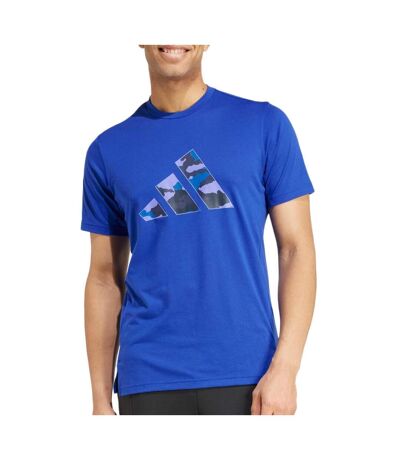 T-Shirt bleu homme adidas camo