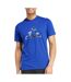 T-Shirt bleu homme adidas camo-1
