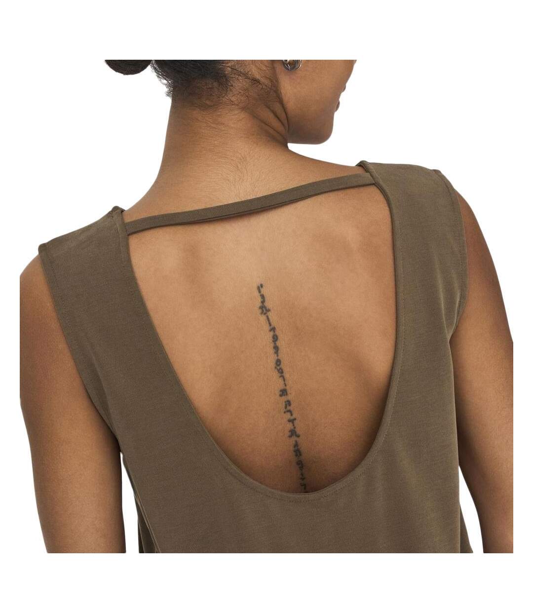Débardeur marron femme only free life - l-2