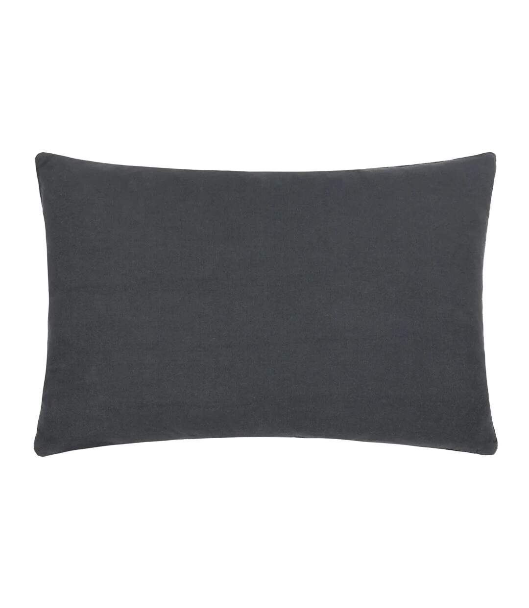 Rennes embroidered cushion cover 60cm x 40cm navy Paoletti