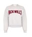 Sweat Motif/style Universitaire Femme Blanc Cassé Chiné Jack Wills-1