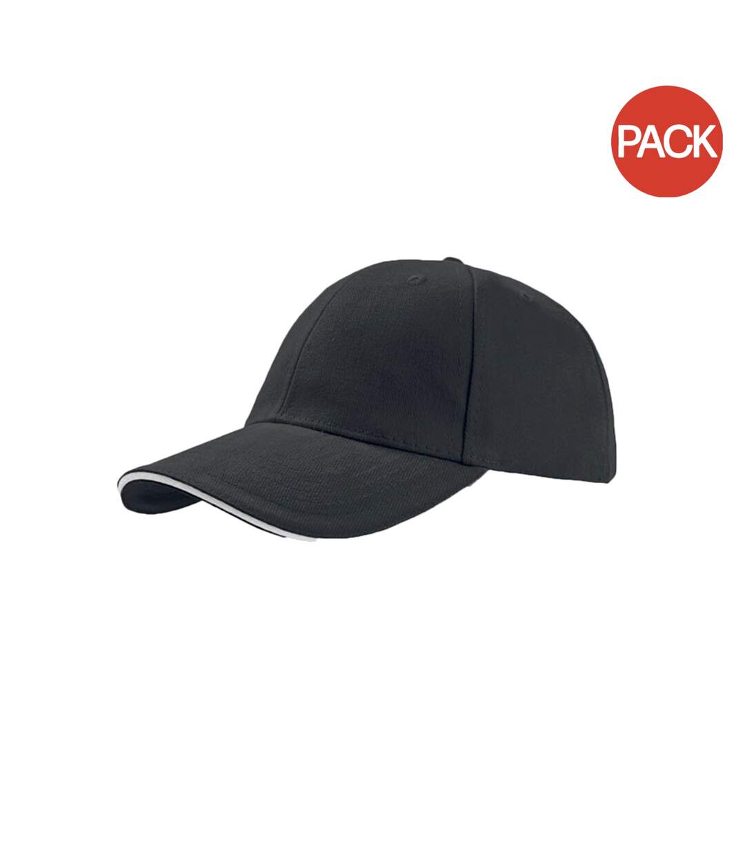 Lot de 2  casquettes en coton épais adulte gris foncé Atlantis-1