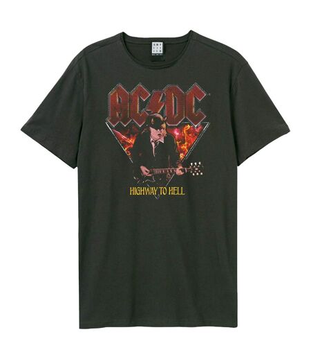 T-shirt highway to hell adulte charbon Amplified