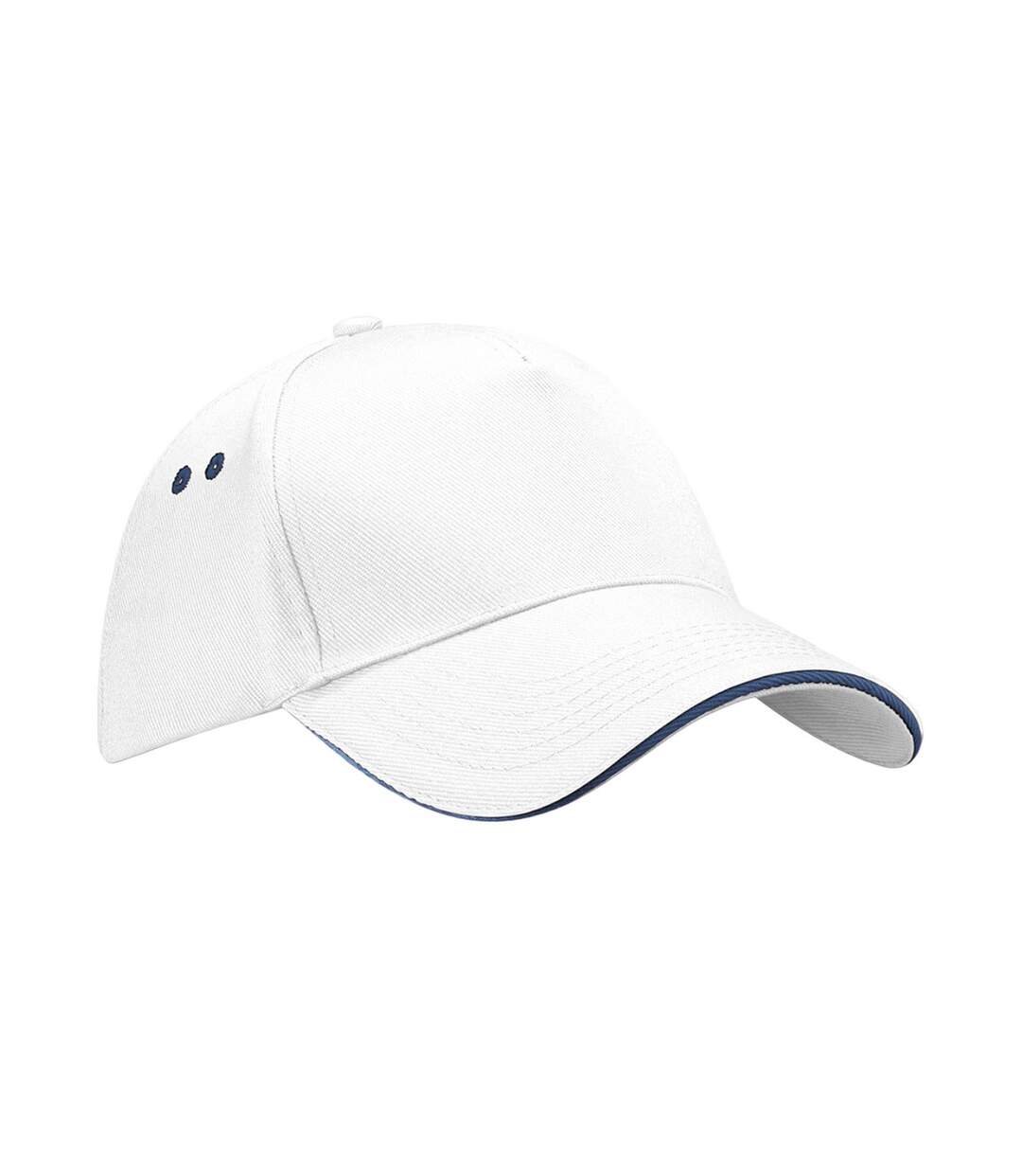 Casquette de baseball blanc / bleu marine Beechfield-1