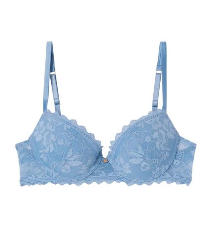 Soutien-gorge coque moulée push-up bleu Siwa