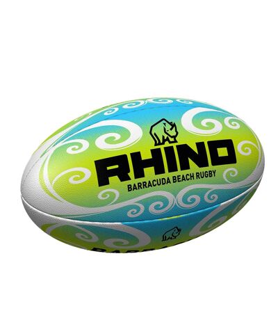 Ballon de rugby barracuda taille 2 vert / bleu / blanc Rhino