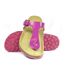 Sanosan Womens/Ladies Geneve Lacquered Leather Sandals (Fuchsia/Brown) - UTBS3125