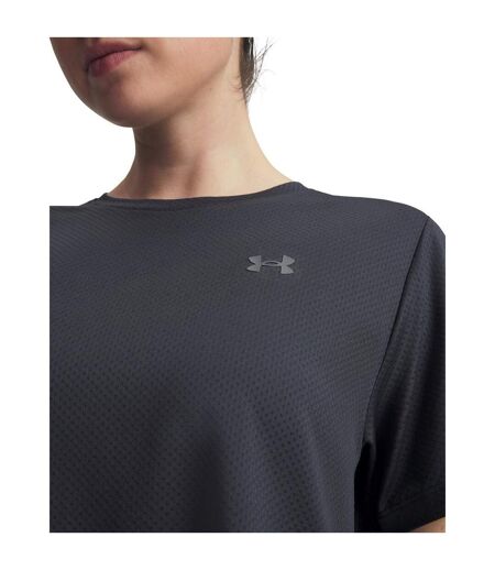 T-shirt Court Explor Trail Run Femme Anthracite Under Armour