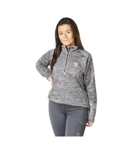 Womens/ladies fleece top grey marl/rose gold Firefoot