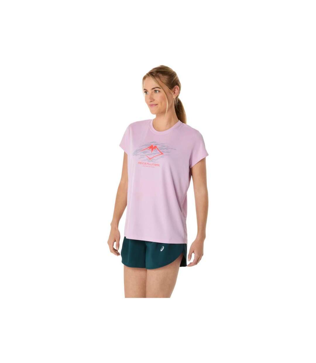 T-shirt Motif/style Logo Fujitrail Homme Violet Clair Asics-2