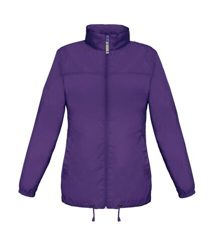 B&C Womens/Ladies Sirocco Lightweight Windproof, Showerproof & Water Repellent Jacket (Purple) - UTBC1283