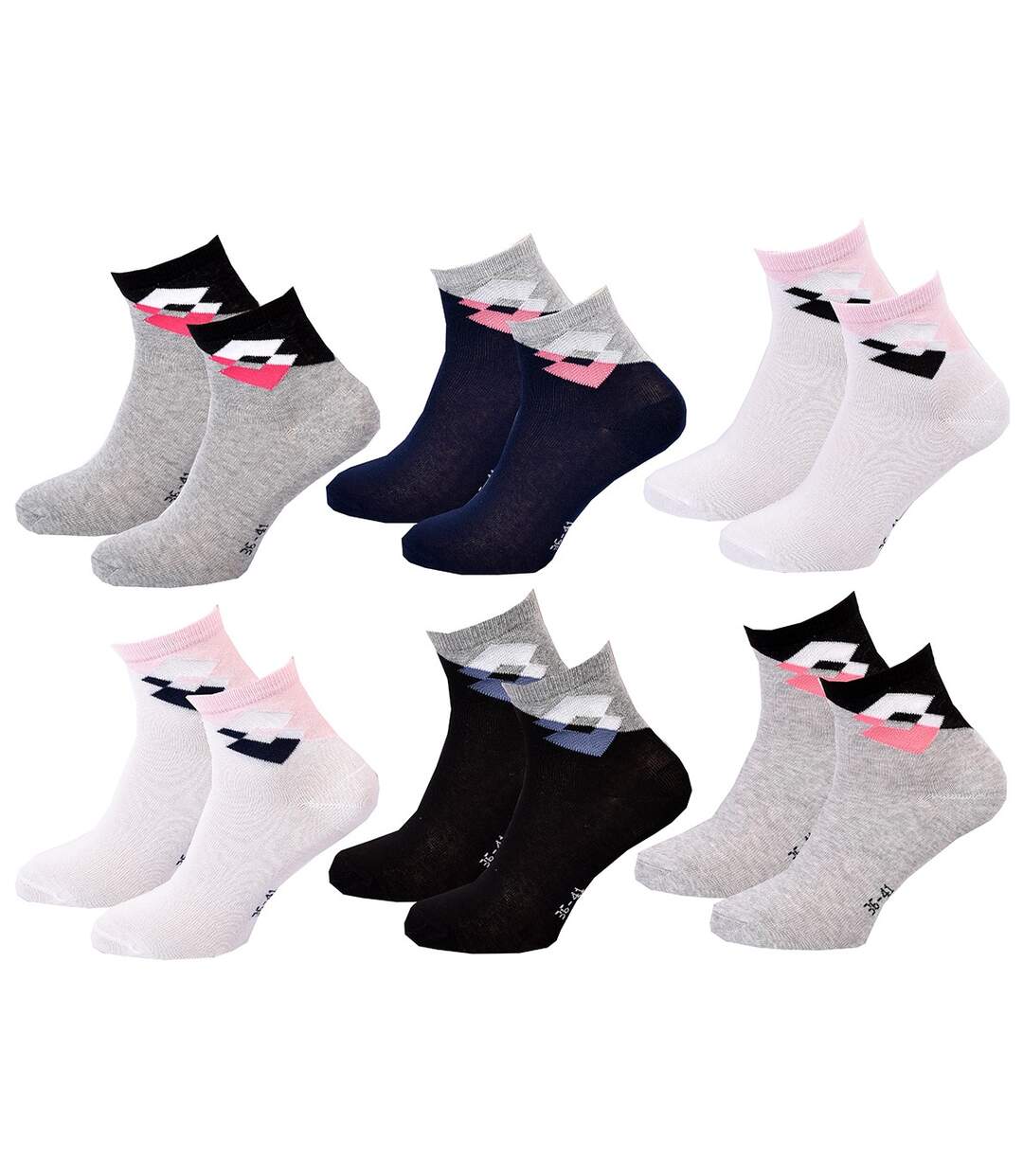 Chaussettes Femme LOTTO Pack de 6 paires QUARTER 2314-1