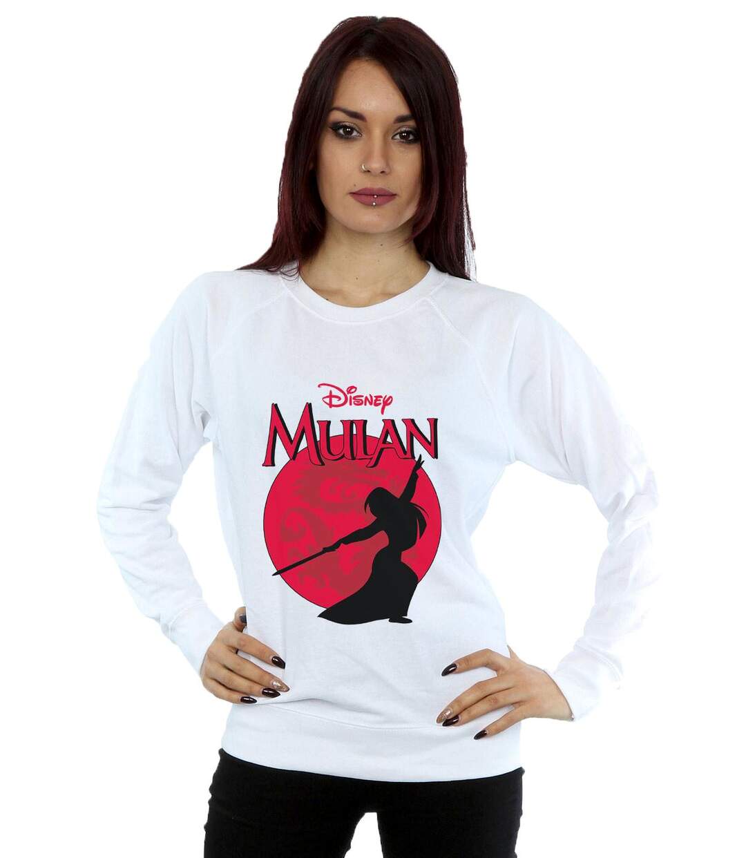 Disney - Sweat MULAN DRAGON SILHOUETTE - Femme (Blanc) - UTBI13831-2