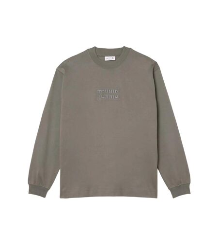Unisex Adult Cotton Loose Fit Sweatshirt Grey Lacoste