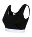 Skinni Fit Womens/Ladies Fashion Sleeveless Crop Top (Black/White) - UTRW5493