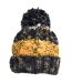 Bonnet Corkscrew Femme Bleu Marine Jaune Beechfield-2