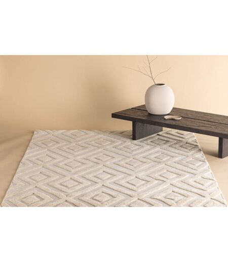 Tapis Shaggy Déco Pia 200x290cm Beige