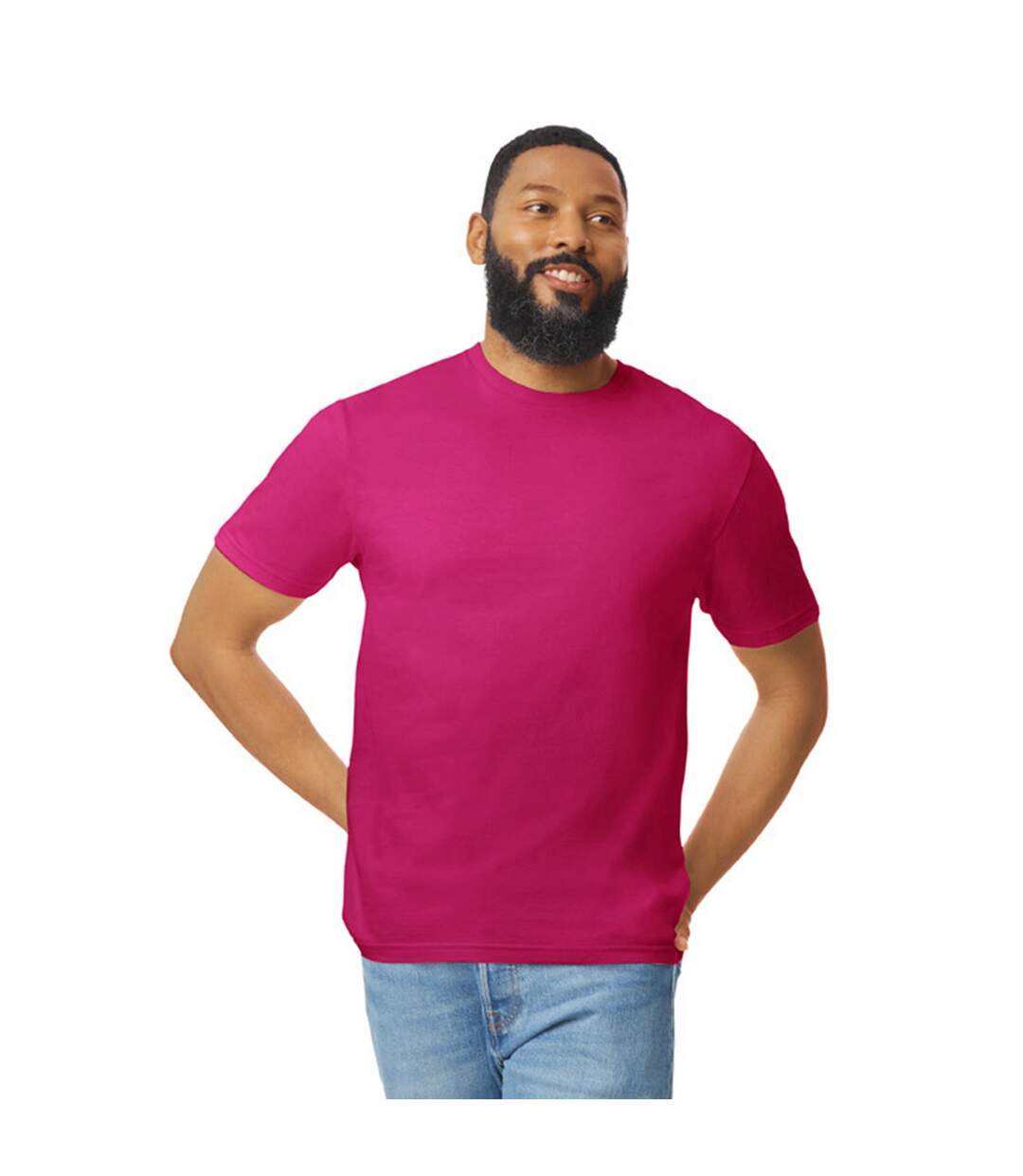 T-shirt Motif/style Uni Softstyle Adulte Rouge Foncé Gildan-1