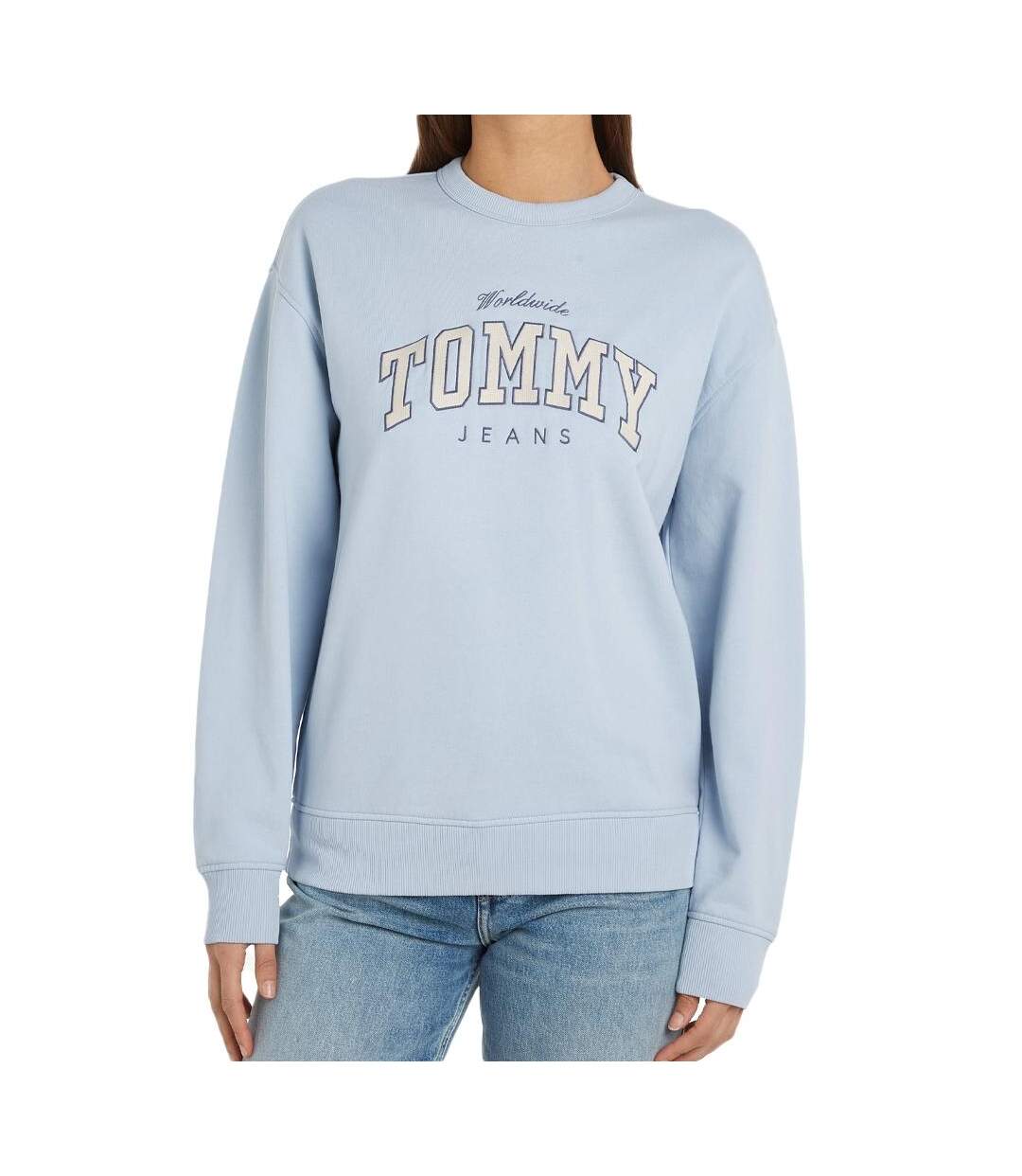 Sweat Bleu Femme Tommy Hilfiger Varsity Luxe - M-1